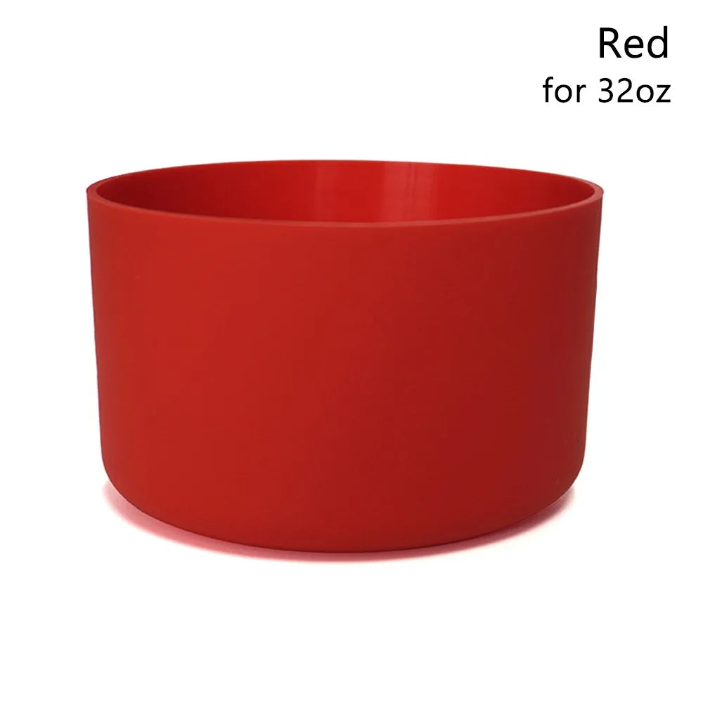 1Pcs New Anti-Slip Silicone Boot Protective Soft Bottle Bottom Base Colorful Cup Sleeve for Owala 24oz 32oz 40oz Oasis Select red for 32oz