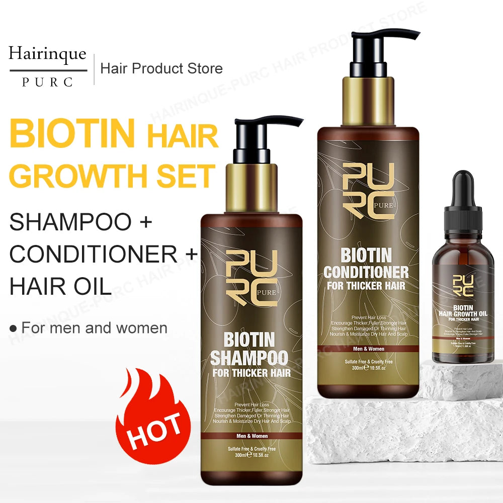 Biotin Prevent Hair Loss Shampoo And Conditioner Growth Oil Treatment For Hair Fast Regrowth Care Beard Hair Beauty Health Care Oasis Select
