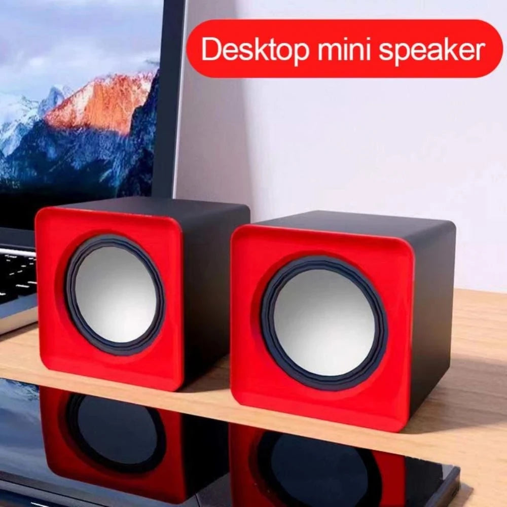 AyeBeau Mini USB Computer Speakers – 2.0 Stereo Desktop PC