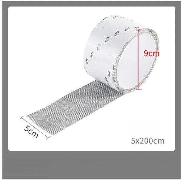5 Pieces Self Adhesive Window Screen Repair Tape Anti Mosquito Net Patch Door Curtain Hole Subsidy Repair Mesh Tape Oasis Select GRAY
