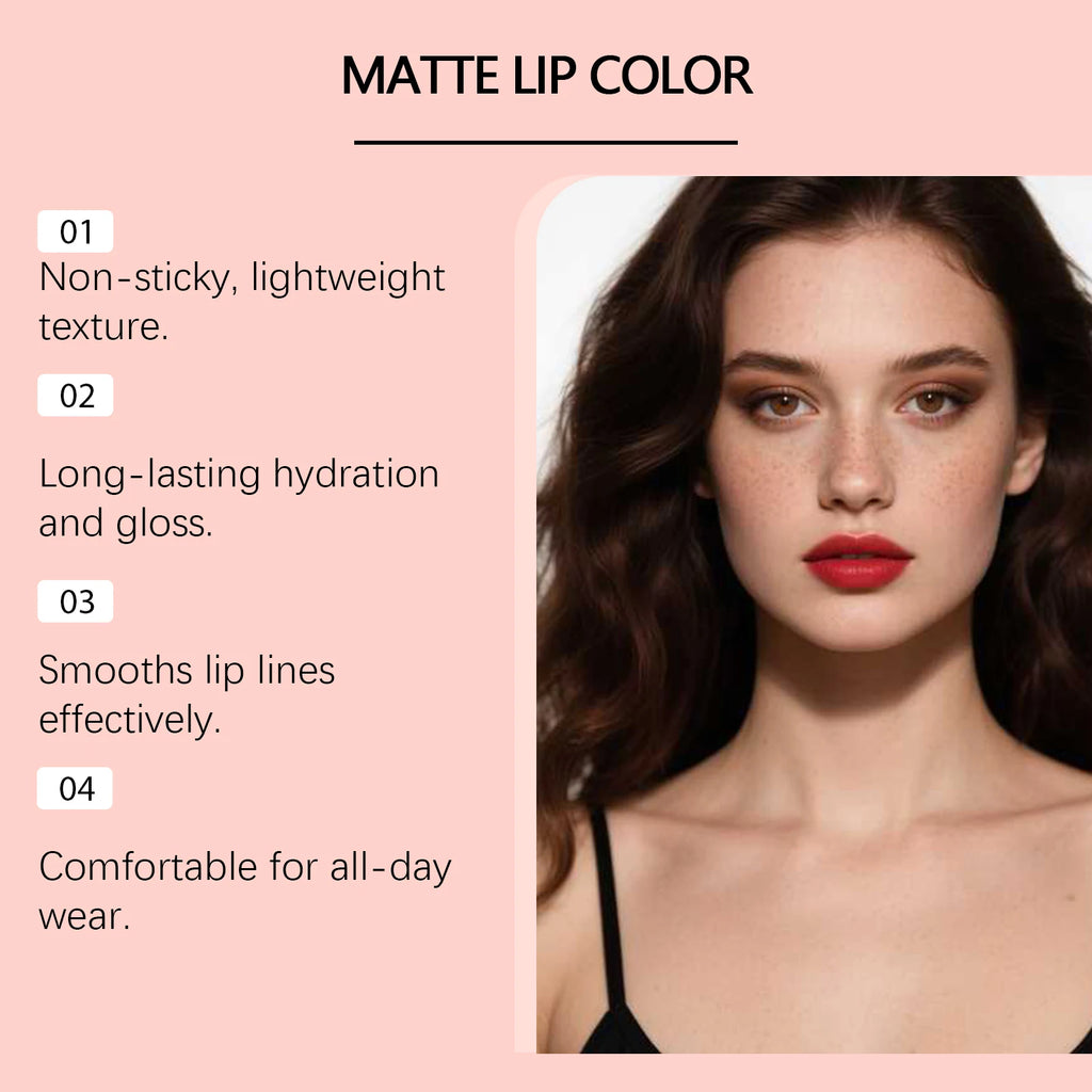 Brick red moisturizing lipstick, gives natural lip color, non-transfer, smooth for everyday use Oasis Select