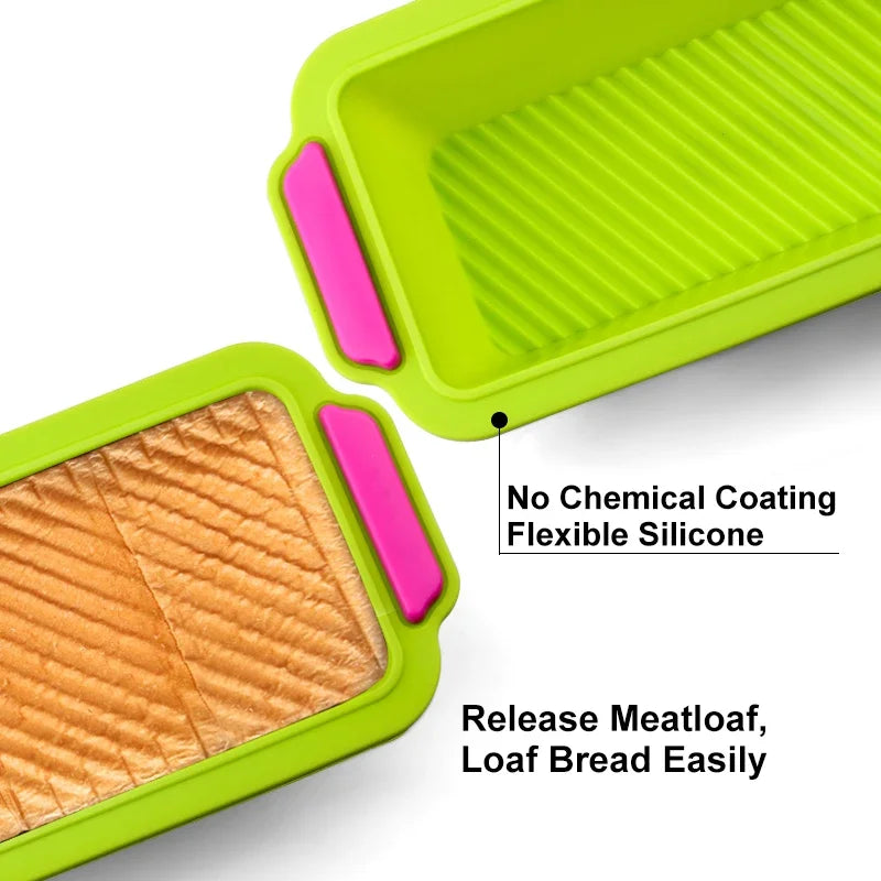 Rectangular Silicone Bread Pan Mold Toast Bread Mold Cake Tray Long Square Cake Mould Bakeware Non-stick Baking Tools Oasis Select