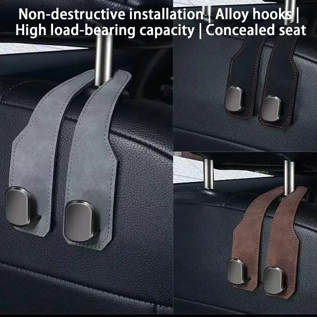 Car Headrest Hooks Hanger Multipurpose Adjustable for Bags Seat Back Organizer Holder Clips Auto Fastener Car Headrest Hook Oasis Select