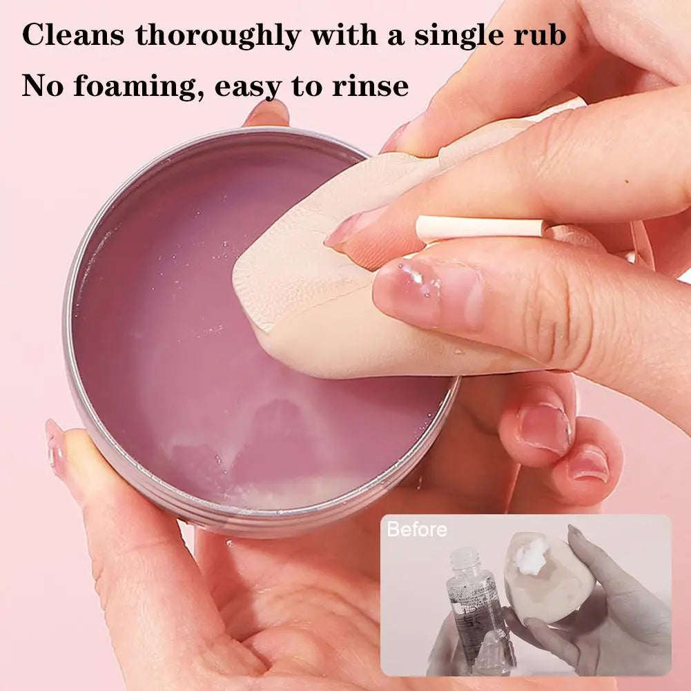 Makeup Brush Cleaner Soap /Silicone Mat, Deeply Cleans Cosmetic Color Removal for Synthetic & Natural Makeup Brushes & Sponges Oasis Select