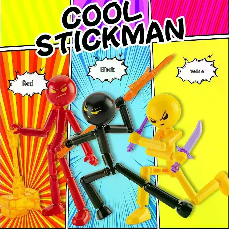 3D Printed Stickman Mannequin Action Figure, Novelty Multi-Jointed Assembled Robot Toy Set Oasis Select