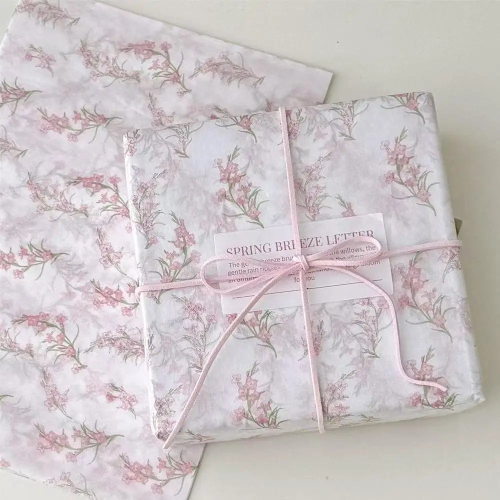 Ins Pink Wavy Dots Snow Pear Paper Gift Wrapping Paper Small Fresh Bouquet Wrapping Paper Gift Paper Diy Handmade Materials Oasis Select Style C 1