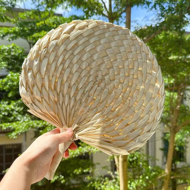 Chinese Style Handmade Fan Retro Natural Bamboo Braided Fan New Summer Cooling Hand Fan Art Crafts Woven Fan Home Decorations Oasis Select