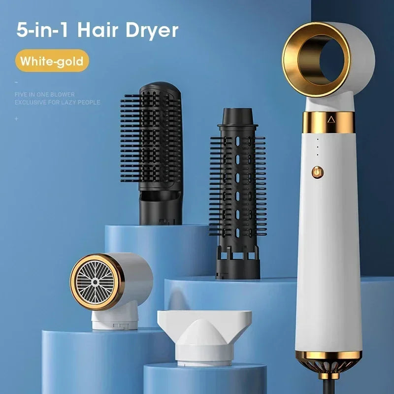 5-in-1 Negative Ion Hair Dryer Styling Set – Curler & Straightener