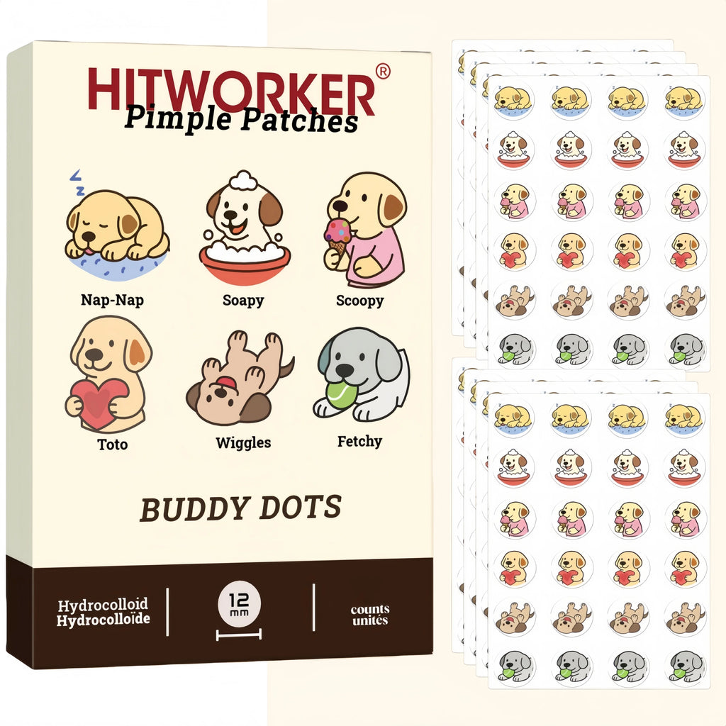144/192pcs Acne Patch - Cute puppy shaped design, suitable for various light skin tones, daily use&photo props, facial acne patc Oasis Select