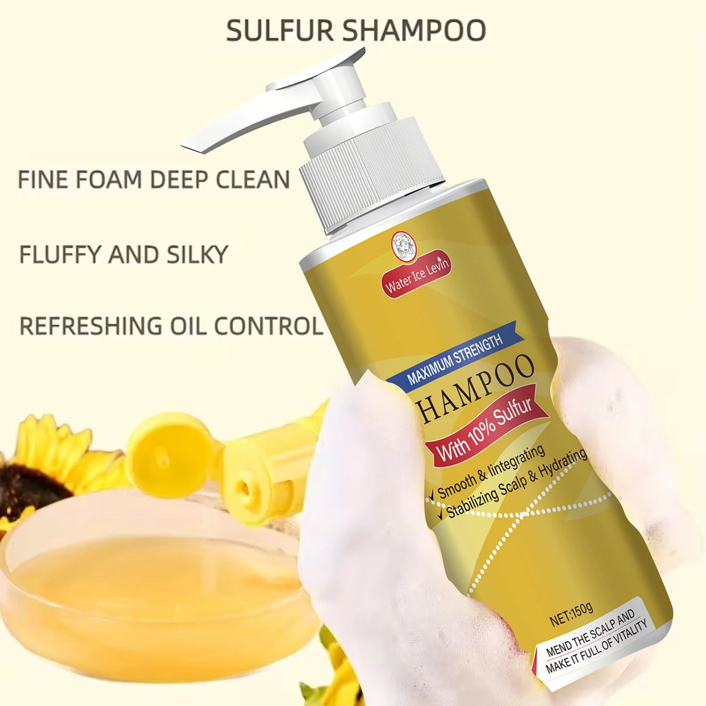 Maximum Strength 10% Sulfur Shampoo - Smoothing, Scalp Stabilizing & Hydrating for Men & Women. Oasis Select