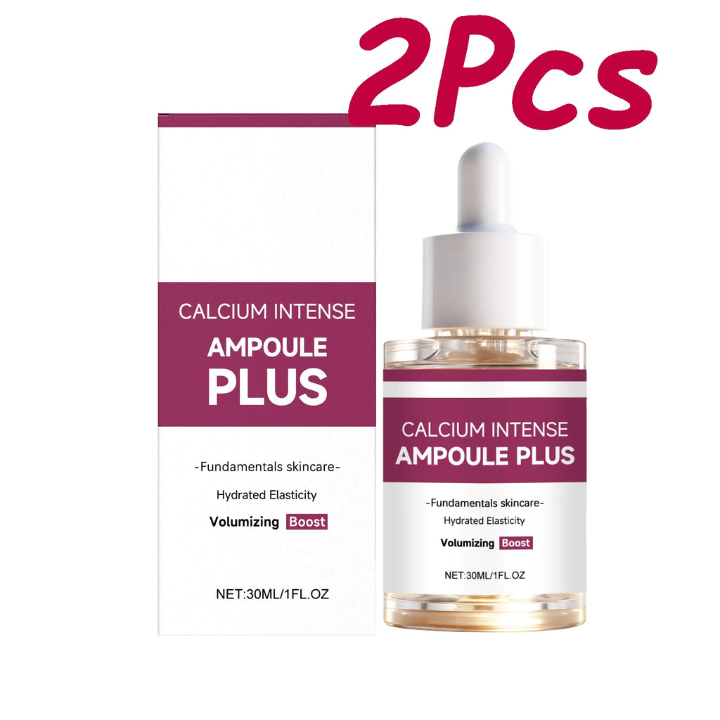 Calcium Intense Ampoule Plus with Collagen Moisturizing Essence Firming Smoothing Brightening Revitalizing Hydrating Face Serum Oasis Select 2 x 30ml Boxed
