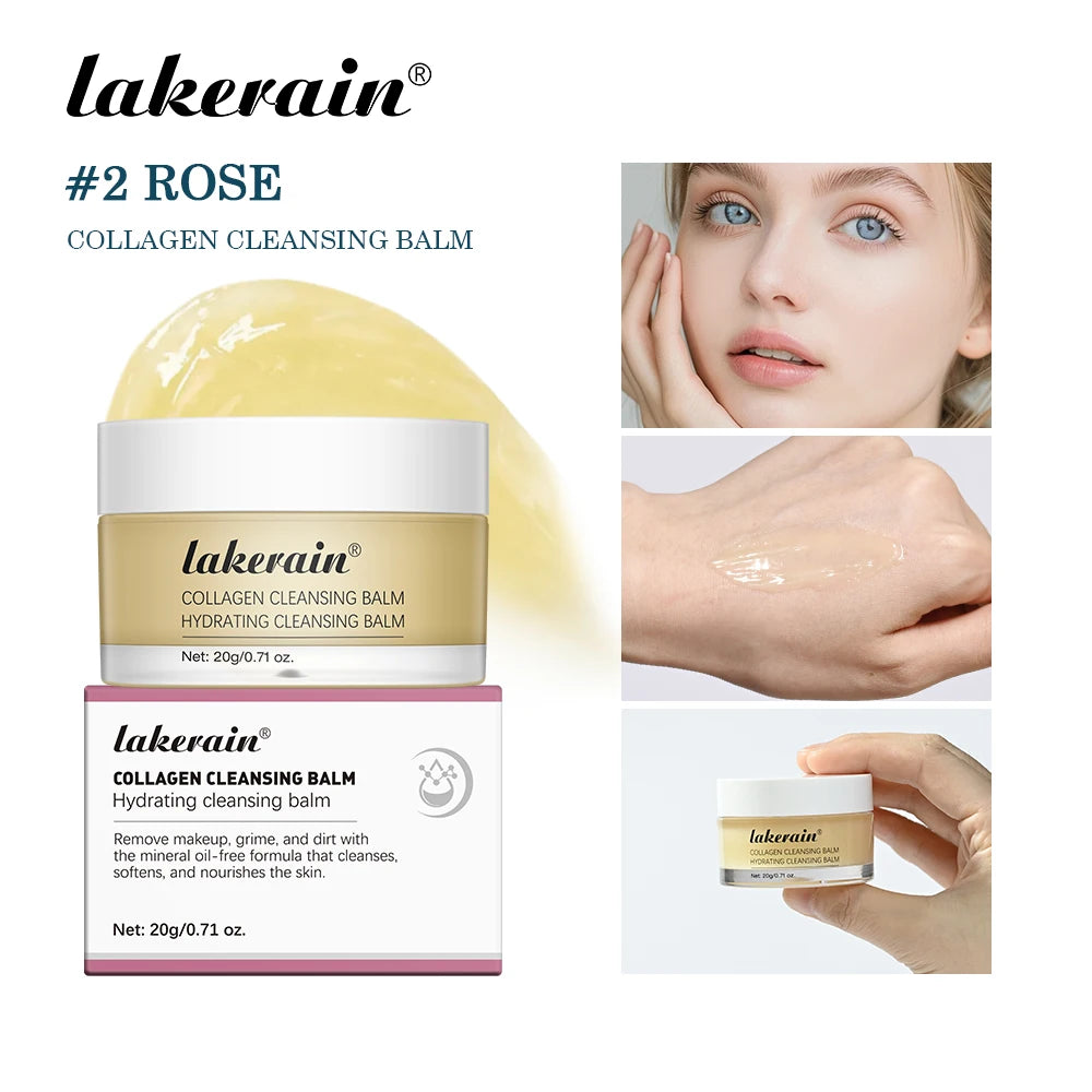 Lakerain Cleansing Balm Deep Cleansing Hydrating Softening And Nourishing Skin Gently Remove Facial Makeup Cleanser Balm Oasis Select Rose