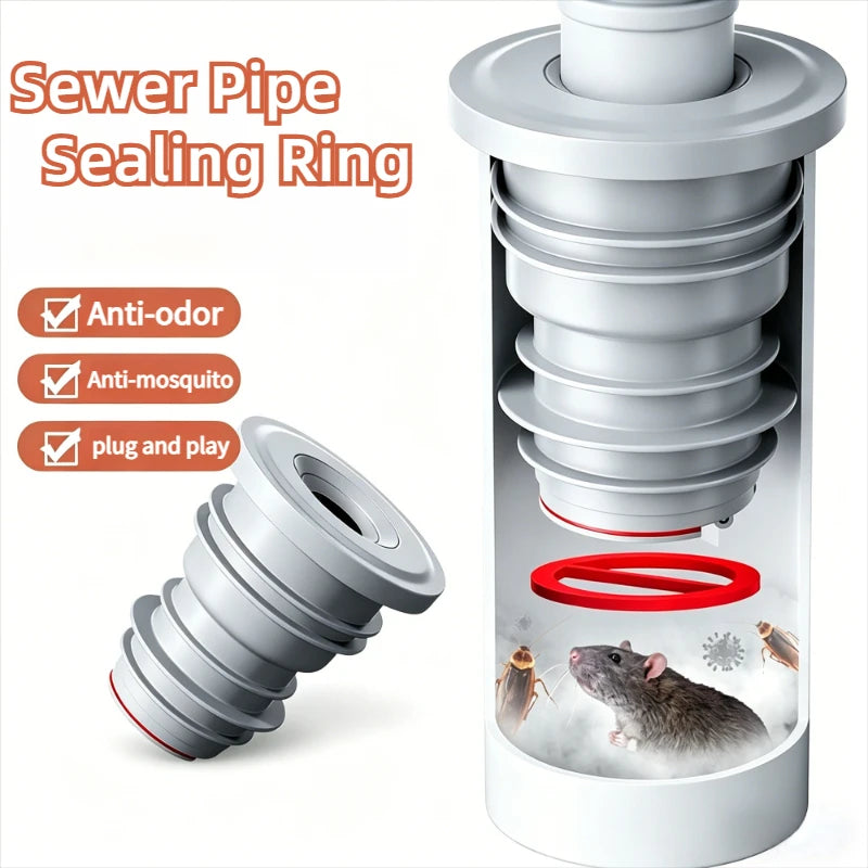 Sink Plug Sewer Pipe Sealing Ring Water Plug Floor Drain Shower Stopper Bathroom Accessories 70-75mm Silicone Drains Kitchen Oasis Select