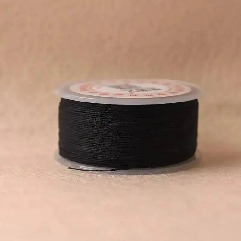 0.8 mm 65m Nylon Cord Thread DIY Tassels Beading String Thread Chinese Knot Macrame Cord Bracelet Braided String Oasis Select 5 Black 0.8mm 65m