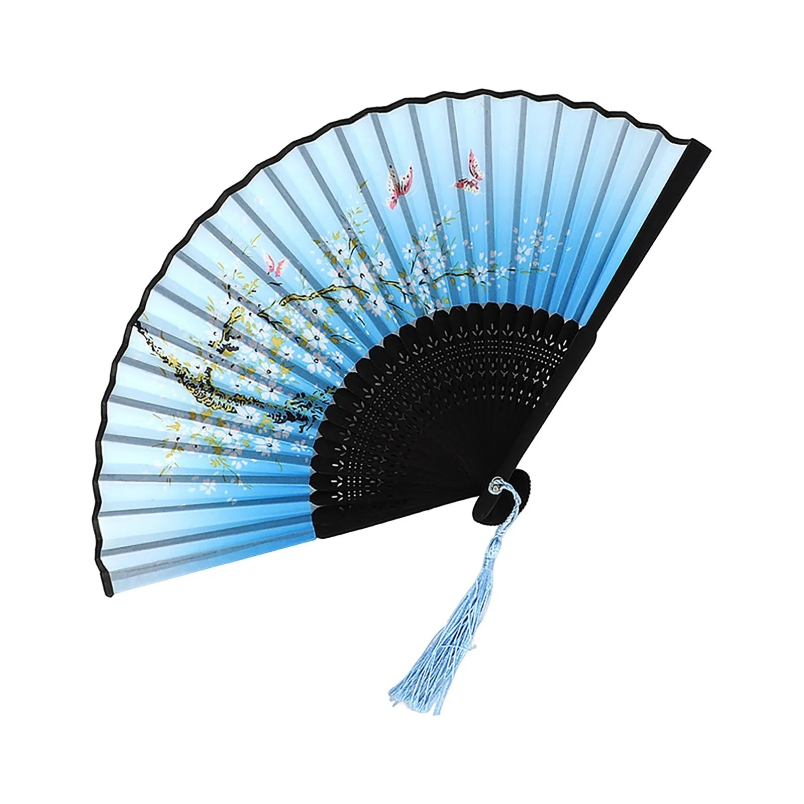 Vintage Silk Folding Fan Chinese Japanese Art Crafts Gift Home Decorations Dance Hand Fan Bamboo Room Decor Wood Fans Oasis Select