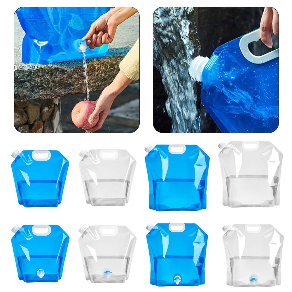 5/10L Portable Camping Water Bag Foldable Drinking Water Bucket Large Capacity Water Container For Outdoor Travel Lightweight Oasis Select