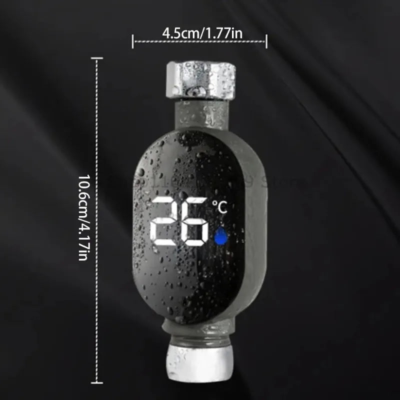 Black Bathroom Led Display 0℃~99℃ Home Water Shower Thermometer Water Accurate Temperature Measurement Meter Bathroom Oasis Select