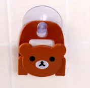 Suction Cup Sink Sponge Holder Sponge Drain Rack Kitchen Storage Hanger Punch Free Kitchen Tool Sink Rag Dishcloth Storage Rack Oasis Select Brown Bear