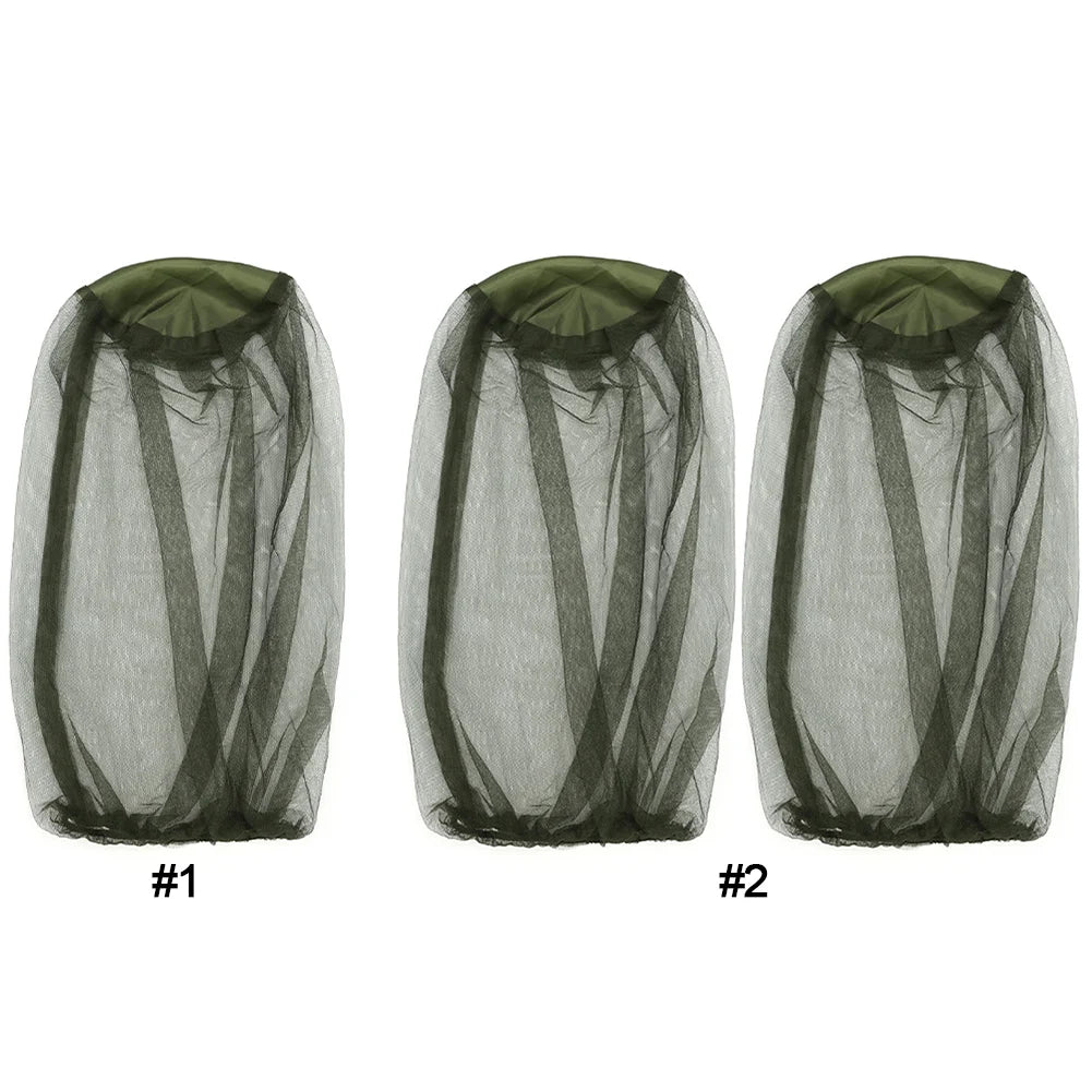 1/2 PCS Face Head Protector Anti Mosquito Insect Hat Net Bug Mesh Head Net Midge Net Hat Head Cover for Outdoor Camping Fishing Oasis Select