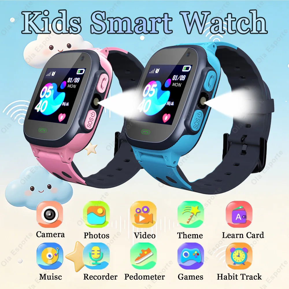 Kids Smart Watch GPS Tracker, Two-Way Call & SOS | Waterproof