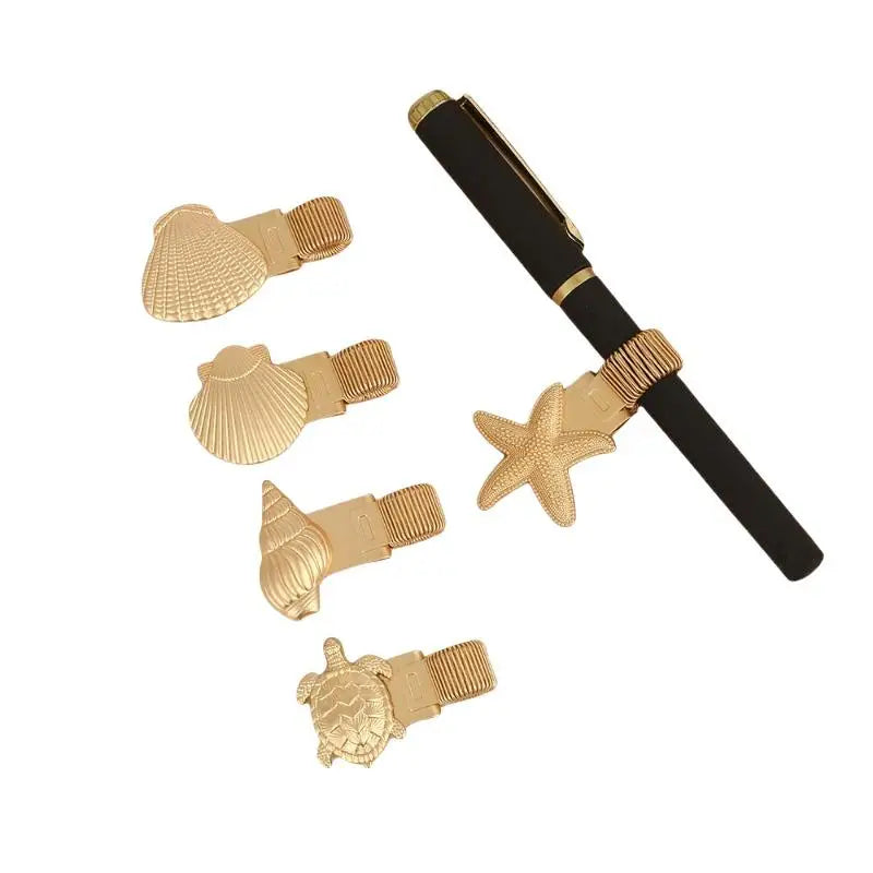 Ocean Turtle Metal Pen Clip Compact Spring Loaded Pen Holder for Pocket Notebook Journal Hiking Use Oasis Select
