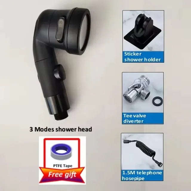 New Faucet extender external shower head bathroom faucet adapter attachment washbasin faucet external shower head set Oasis Select Black set A