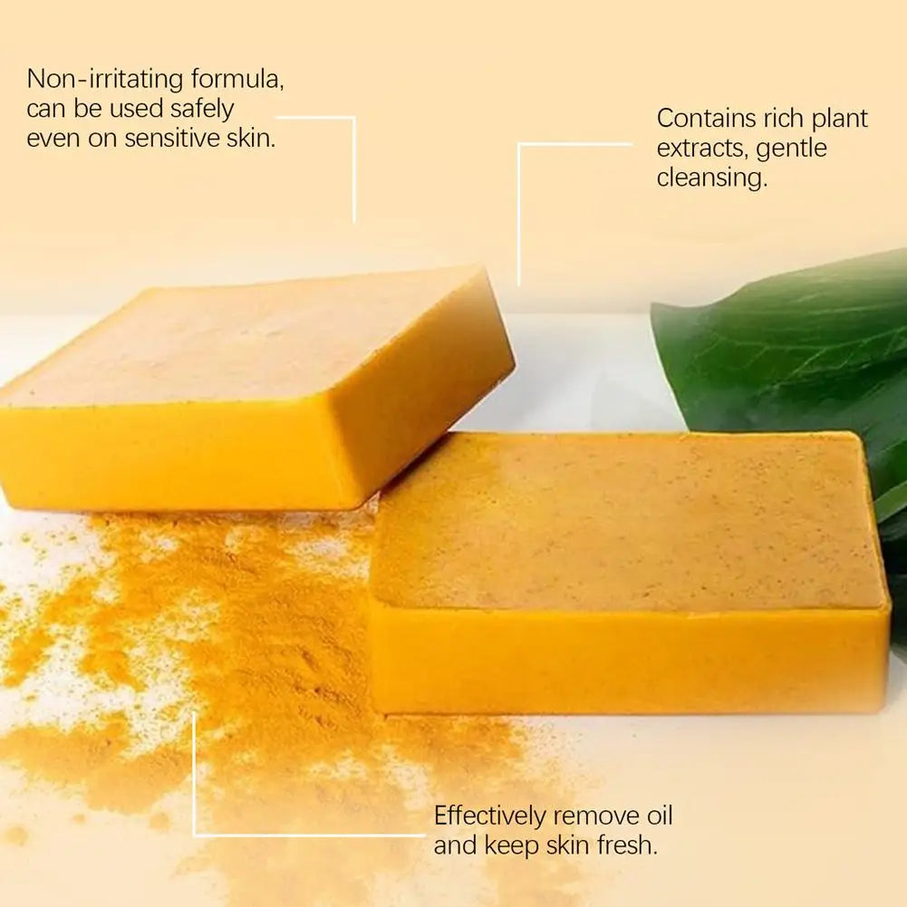 100g Turmeric Soap, Lemon Kojic Acid Soap, Shower And Facial Soap Body Care Face Cleanser Turmeric Soap Body and Face Cleaning Oasis Select
