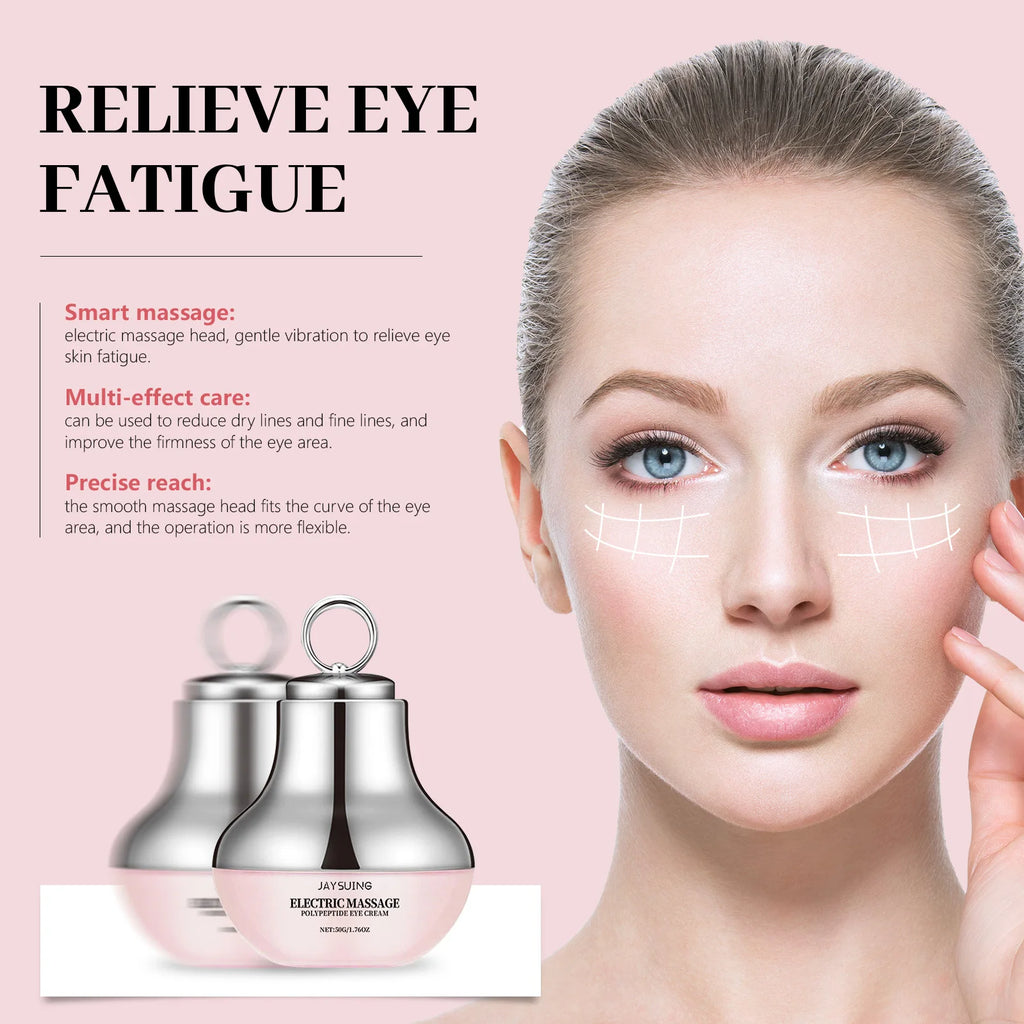Electric Cooling Eye Massage Cream - Anti-Wrinkle Firming Gel with Roller Head for Dark Circles, Puffiness & Fine Line Reduction Oasis Select