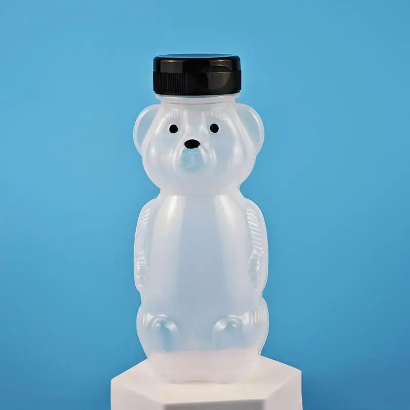 Cartoon Honey Bear Straw Cup with Flexible Straws Leak-Proof Squeezable Cup Cute Squeezable Leak Resistant Cup For Babies Oasis Select Black Without straw