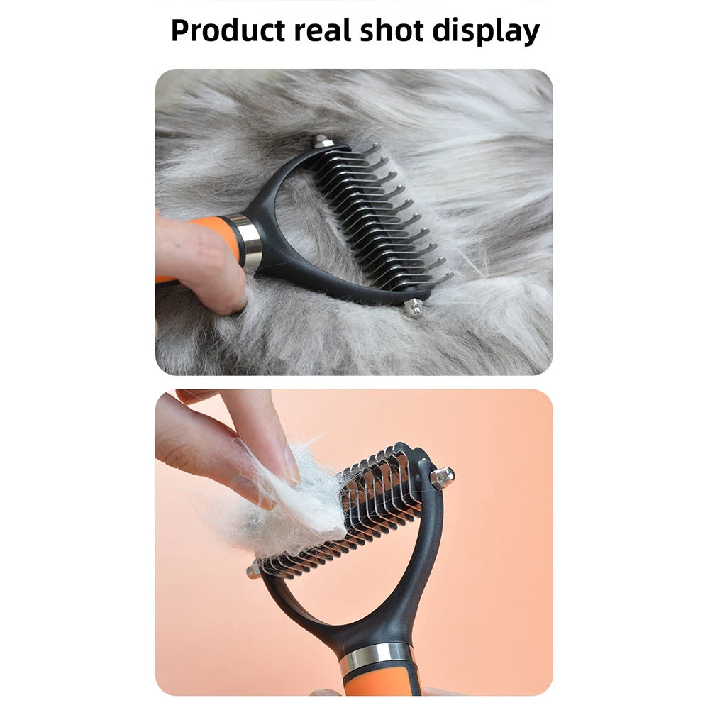 HOBBAGGO Pet Grooming Rake & Dematting Brush Set – Dogs & Cats