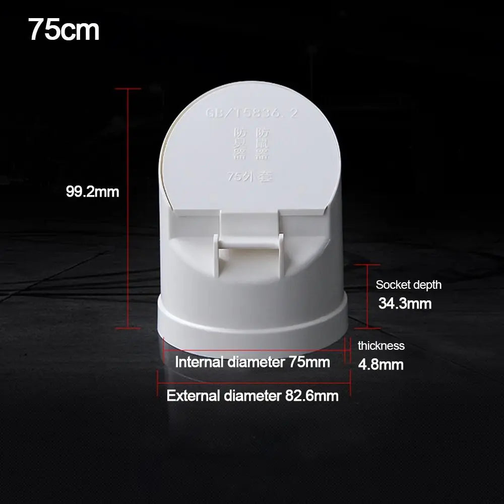 50-160mm Floor Drains Sewage Pipe PVC Drain Pipe Large Displacement Anti odor anti-rat Cover Septic Tank Outdoor Pipe Valve Oasis Select 75cm