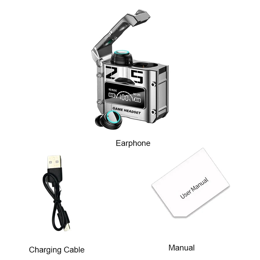 Wireless Headset Noise Reduction HQ High Quality TWS Earphone M25 In-ear Type-C LED Display Recharge Earphone Headphone With Mic Oasis Select A