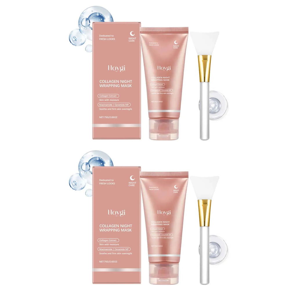 Collagen Peel Off Face Mask Pore Shrinking Hydrating Moisturizing Night Wrapping Mask Cream Firming Skin Peel-off Facial Mask Oasis Select 2 Sets