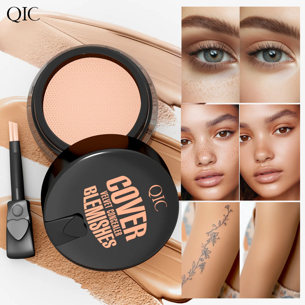 QIC Full Coverage Waterproof Concealer Cream – All Skin Types