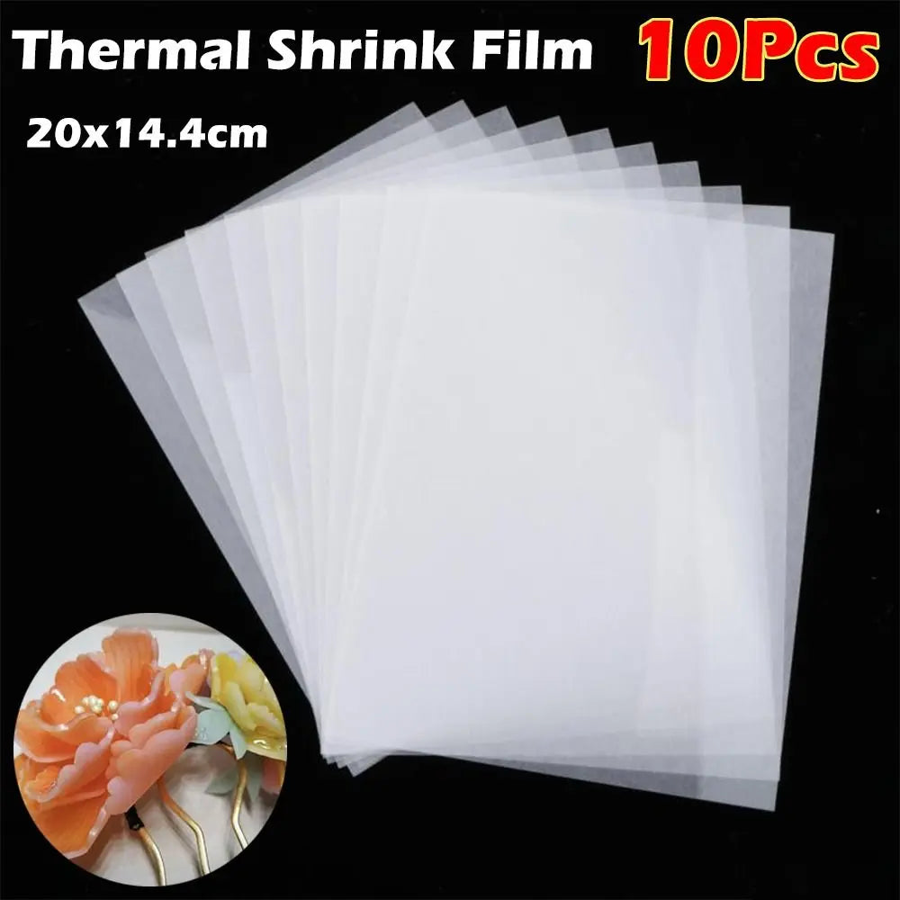 10Pcs Shrink Plastic Sheets DIY Fun Thermal Shrink Film Translucent Shrink Art Film Paper Handmade Supplies Making Party Deco Oasis Select