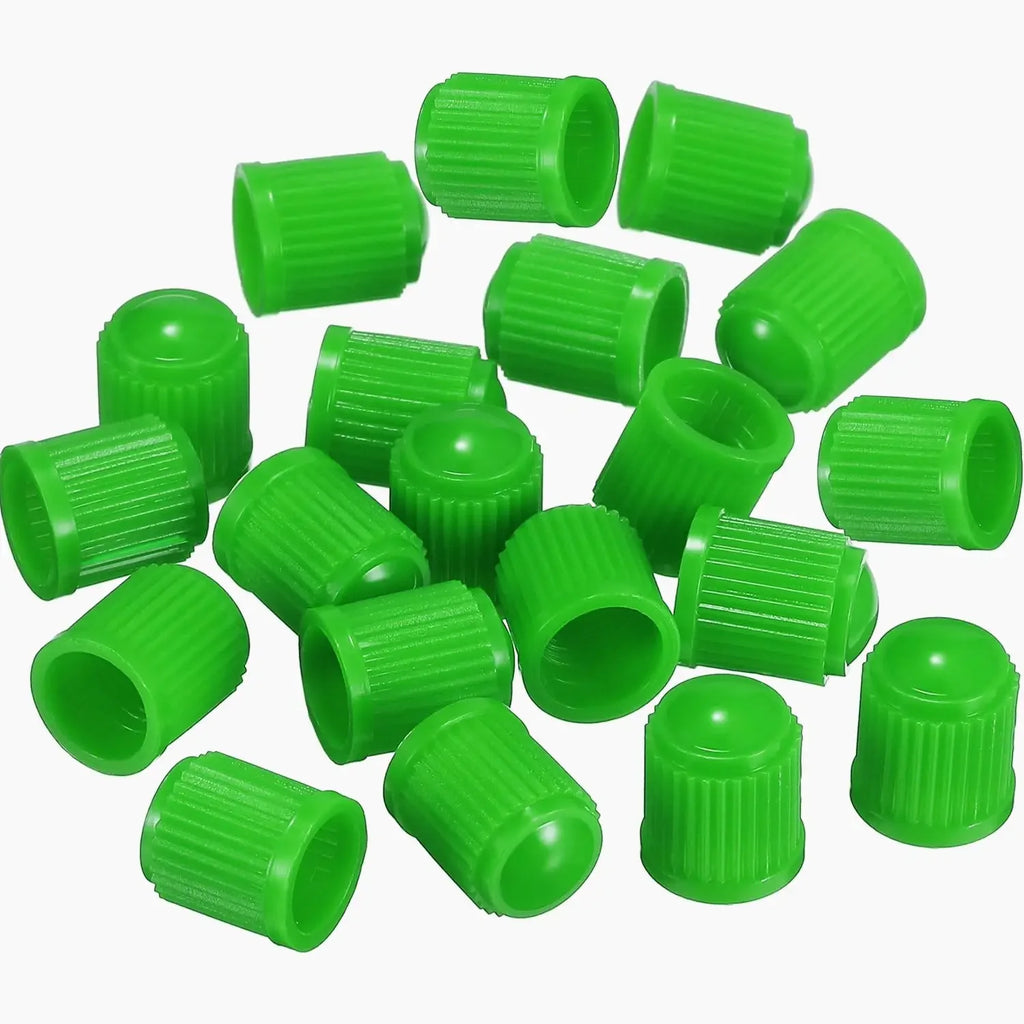Tire Stem Valve Caps Tyre Valve Caps with O Seal Ring, Universal Stem Dust Covers for SUV, Cars, Bike, Motorcycles, Trucks Oasis Select Green-20Pcs