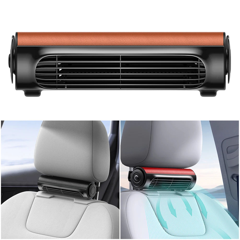 VODOOL USB Car Headrest Fan – 3-Speed Back Seat Cooler Car Seat Cooling Fan Oasis Select