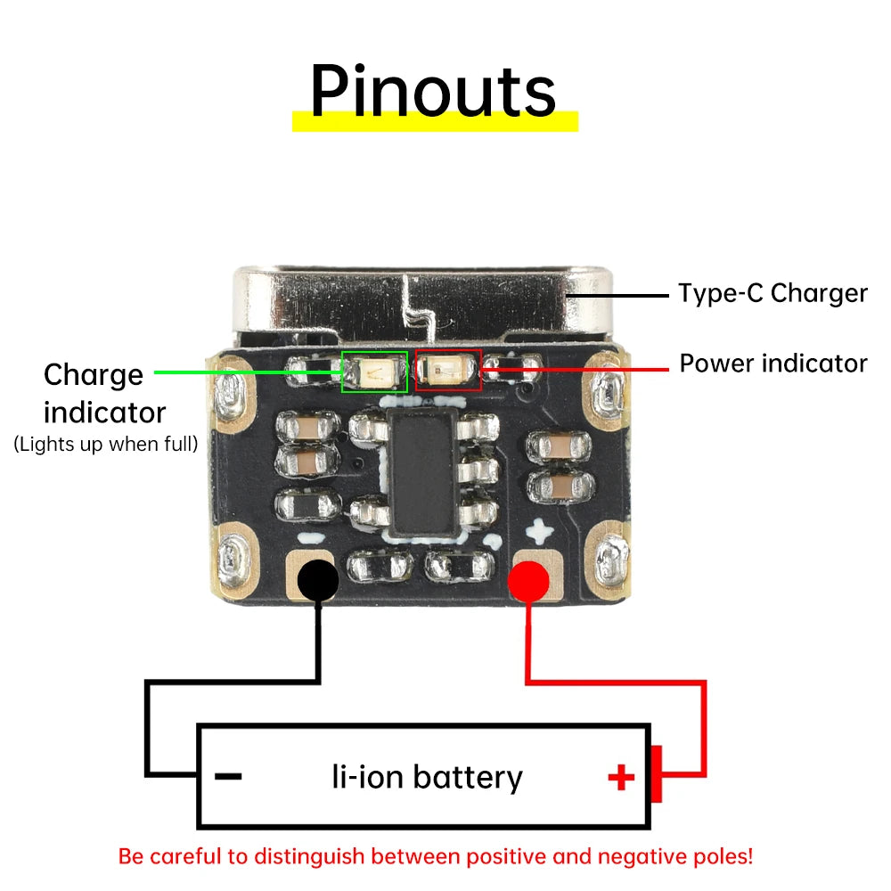 3.7V 4.2V Mini Lithium Battery Charging Board Module 18650 Lithium Battery Charger Protection Board Type-C Interface Oasis Select