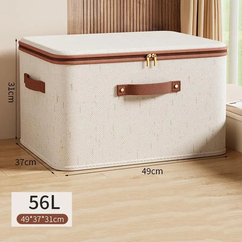 With Zipper Wardrobe Organizer For Home Portable Space-Saving Durable Foldable Clothes Storage Box Oasis Select XXL