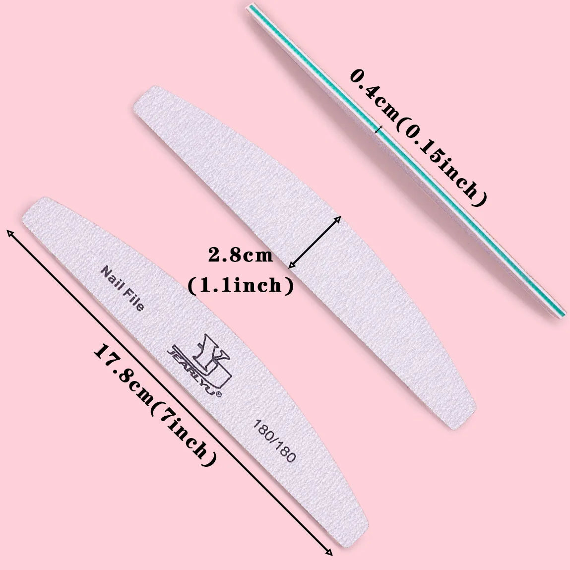 5Pcs/Lot Nail File Mix Color Limas 80/100/150/180/240 Grit Professional Sandpaper Cuticle Remover Buffer Files Manicure Tool Set Oasis Select