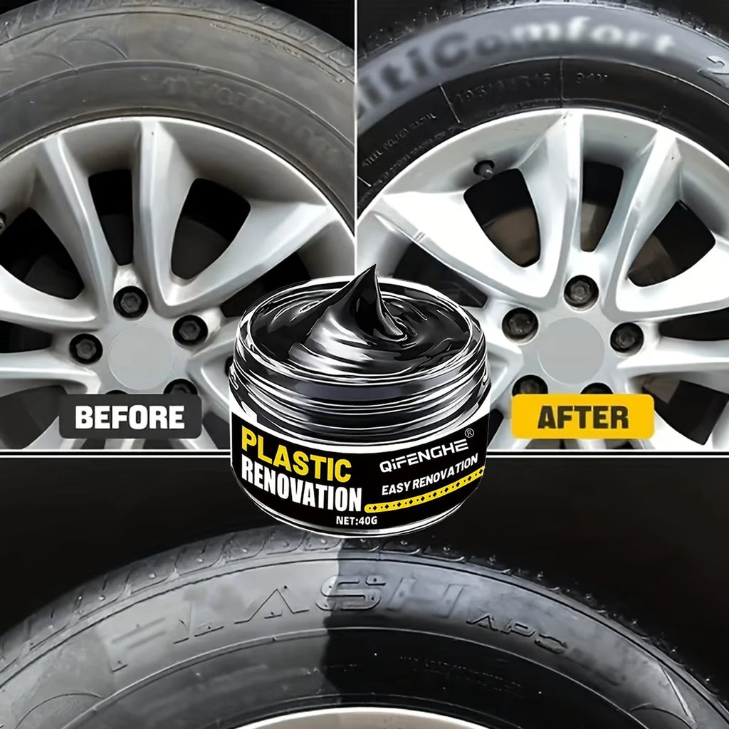 Glossy Black Paste for Car Trim & Interior – Anti-Fade, 40g