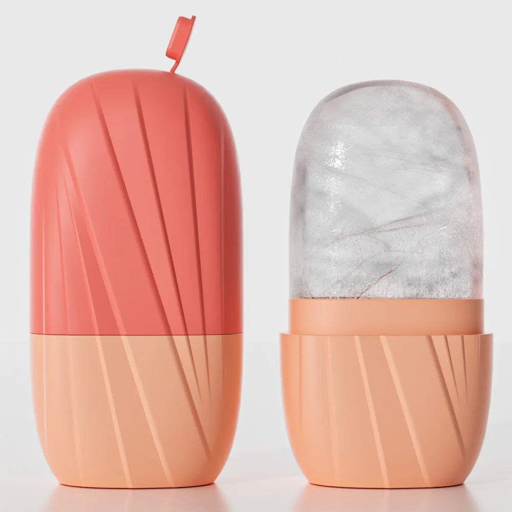 Face Ice Roller & Silicone Ice Tray – Reusable Cooling Massager