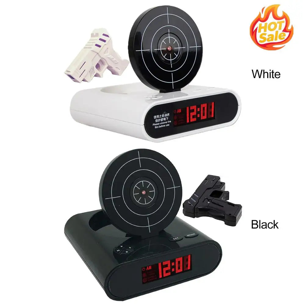 Personalized Wake Shot Alarm Clock with Gun & LED Display Creative Target Shooting Clocks for Heavy Sleepers Novelty Girls Oasis Select