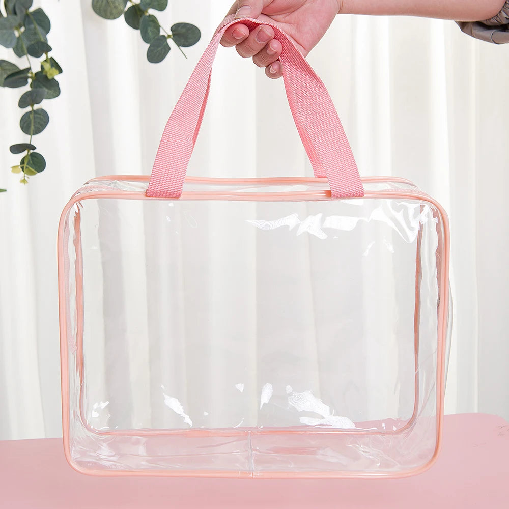 Transparent PVC Makeup Bag – Waterproof Travel Organizer