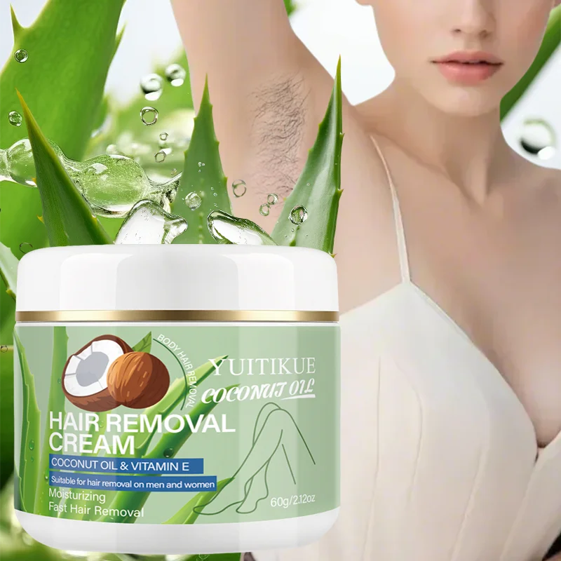 YUITIKUE Hair Removal Cream – Coconut Oil, Sensitive Skin