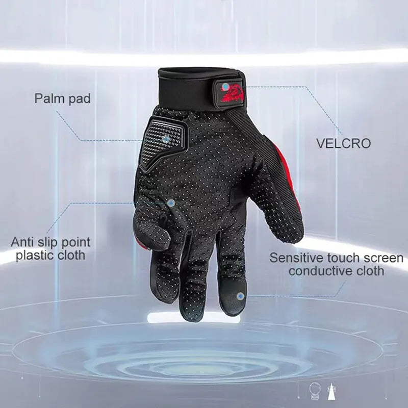 Motorcycle Gloves Black Racing Genuine Leather Motorbike Road Riding Team Glove Men Summer Winter Cycling Gloves Oasis Select