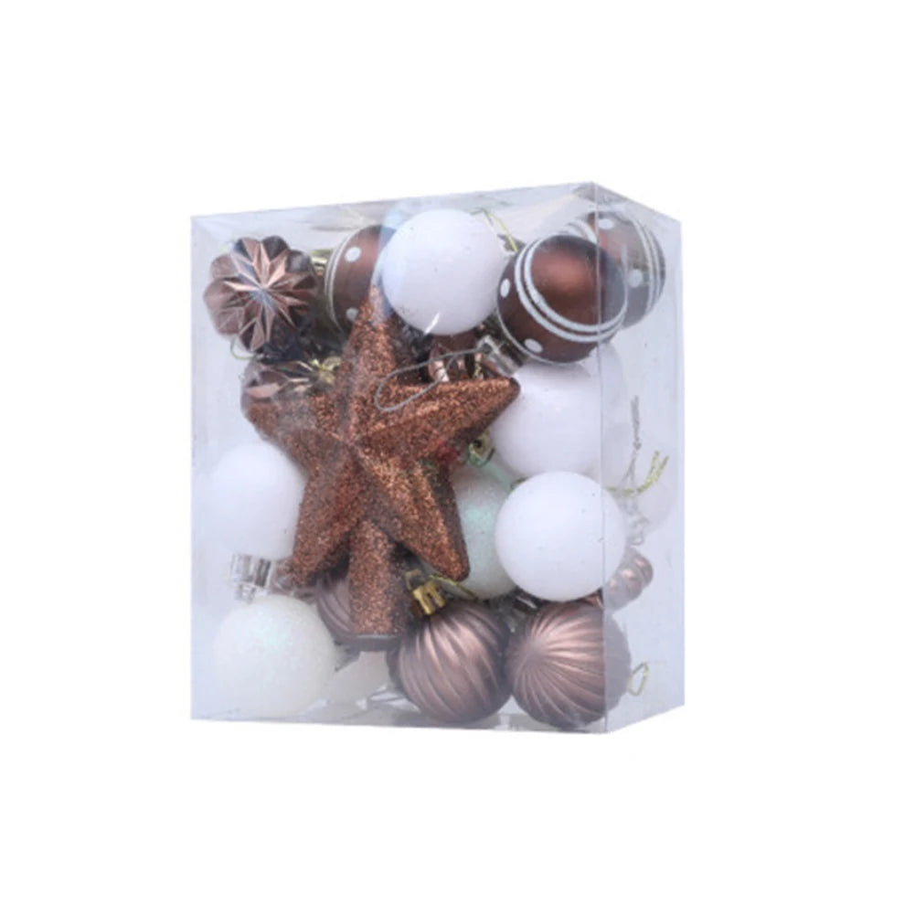 31PCS Christmas Ball Tree Ornament Set Plastic Glitter Christmas Balls For Your Christmas Tree For Effortless Decoration Oasis Select