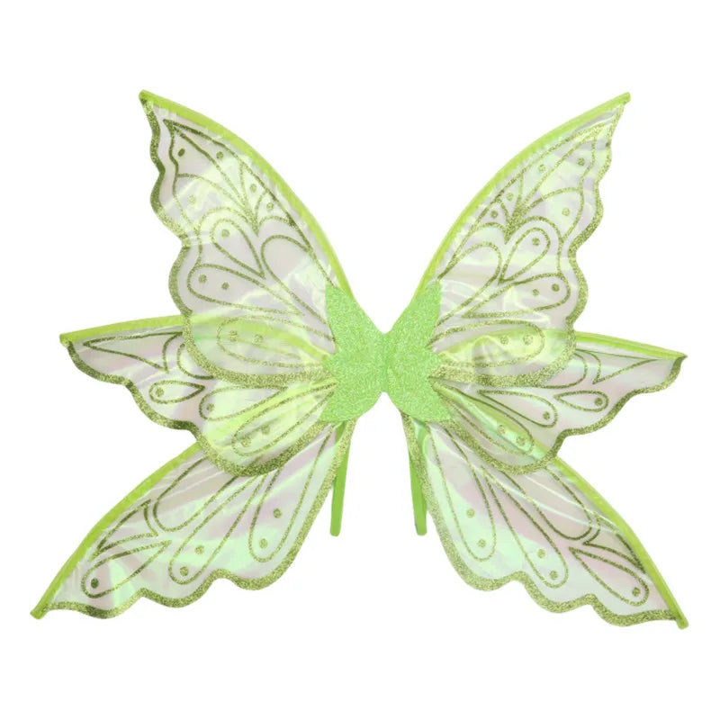 Princess Fairy Wing Cartoon Butterfly Elf Angel Wings Costume Party Dresses Decorations For Kids Performance Props Oasis Select Green 2-60x50cm