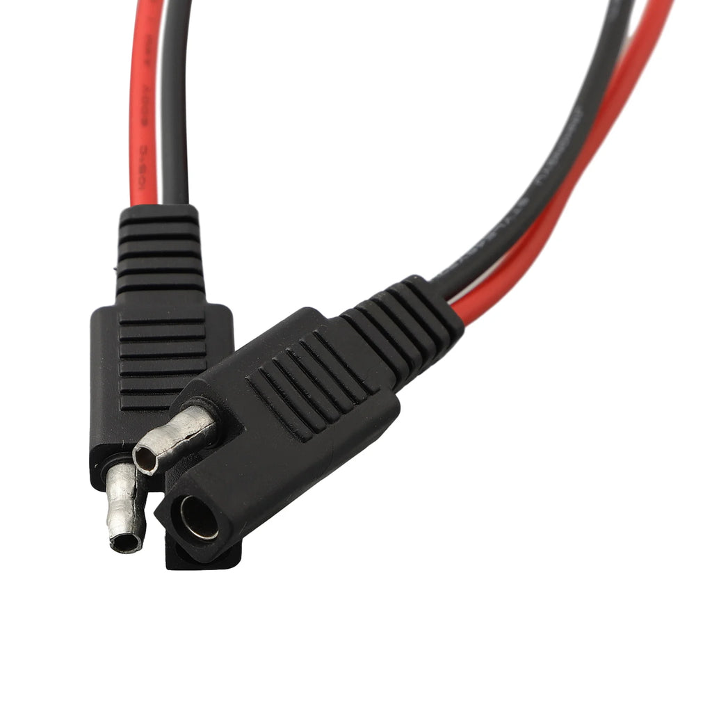 2Pcs SAE Single-ended Cable Power Extension Connector Plug Cable Solar Panel Battery Adapter Quick Connect Oasis Select