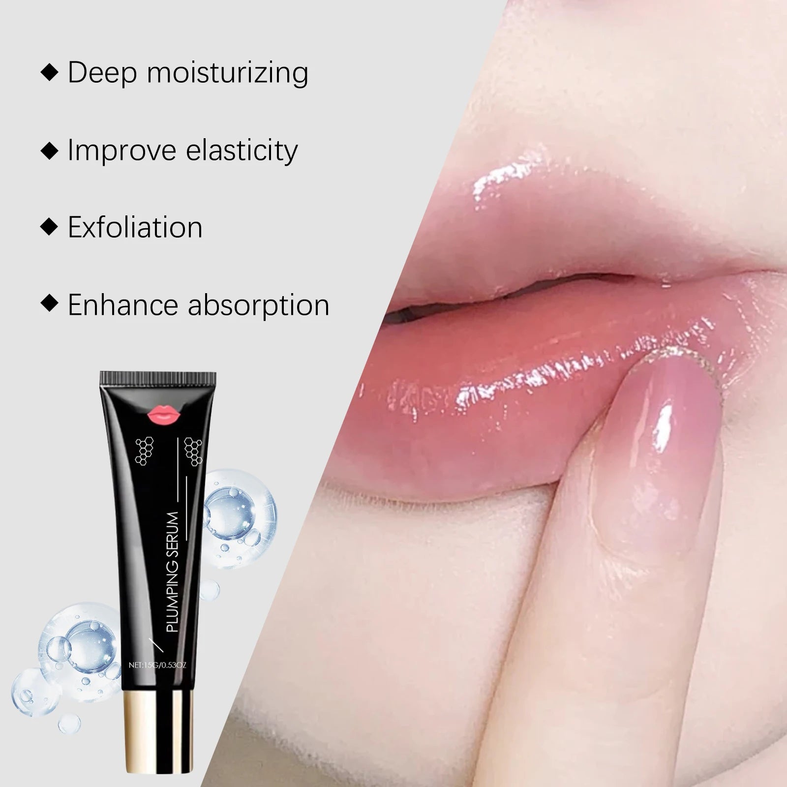 Hoygi Plumping Lip Serum – Volumising Gloss & Deep Moisture Lip Plumping Serum Oasis Select